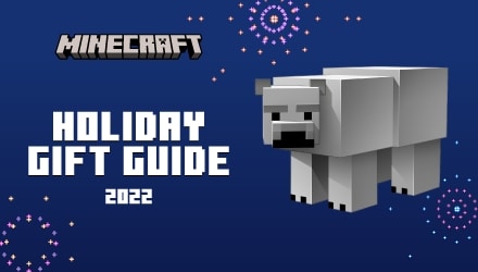 A polar bear next to the Holiday Gift Guide logo