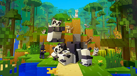 Cats & Pandas update key art