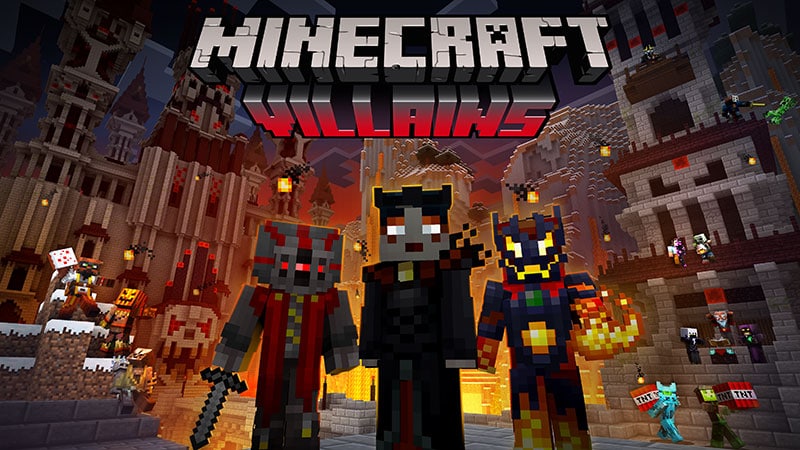 Three villain characters screenshot from Villains Skin Pack